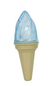 Pet Life Ice Cream Cone Cooling 'Lick And Gnaw' Water Fillable And Freezable Rubberized Dog Chew And Teether Toy (Color: Blue)